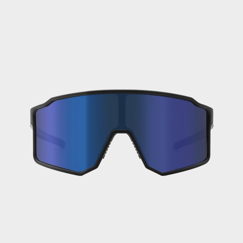 Lunettes de soleil sport Cébé OUTFLOW catégorie 3 S - vue de face - petit visage - Couleur noir et écran bleu