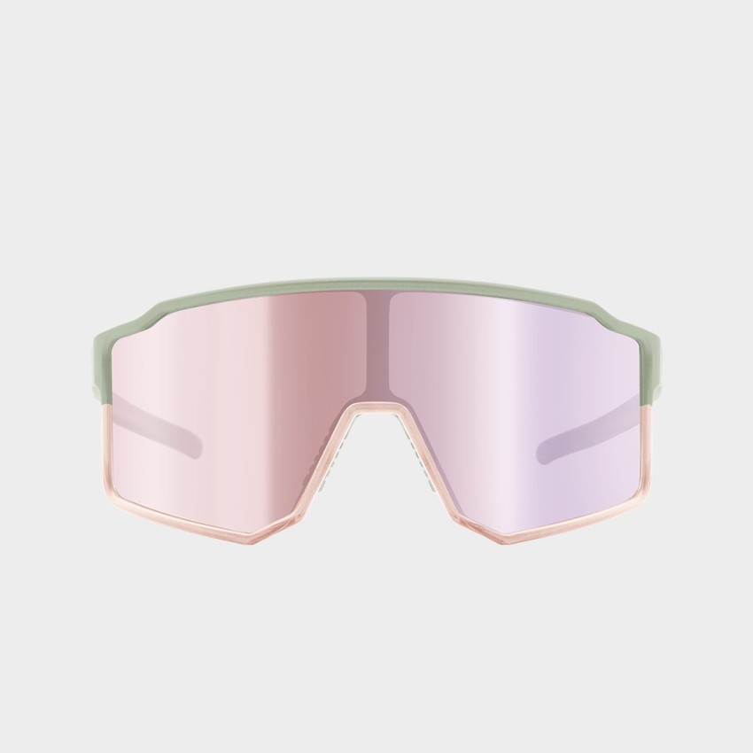 Cébé OUTFLOW S polarized sunglasses - front view - Green and pink