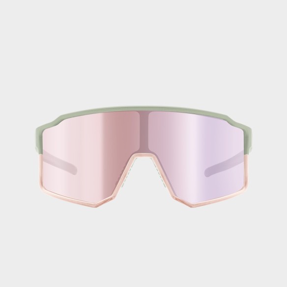 Cébé OUTFLOW S polarized sunglasses - front view - Green and pink