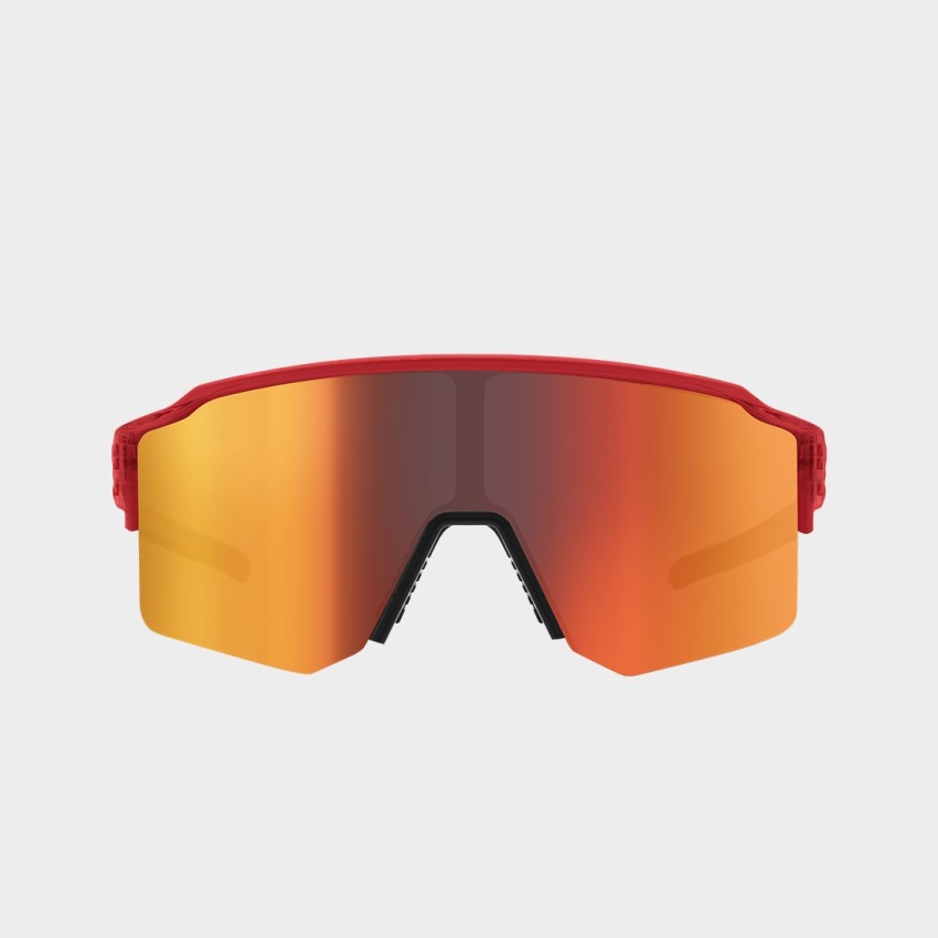 Cébé OUTFLOW LITE sports sunglasses category 3 S - front view, size small semi-rimless, colour black and red