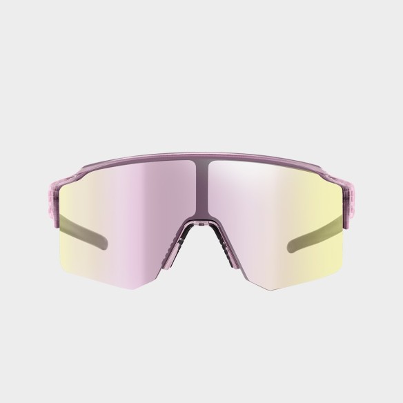 Lunettes de sport Cébé OUTFLOW LITE S Photochromique — vue de face, taille small semi-rimless, couleurs violet transparent