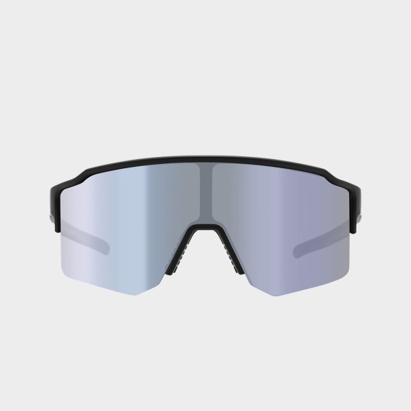 Gafas de deporte fotocromáticas Cébé OUTFLOW LITE S - vista frontal, talla pequeña semi al aire, colores negro, lente azul
