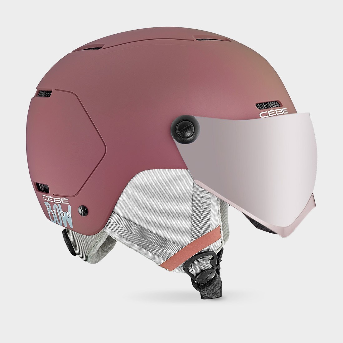 cebe-arco-visión-casco-esqui-junior-visor-rojo